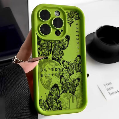 Retro Butterfly Print Drop-resistant Phone Case cb2d7a26 7ce0 4563 bff3 288654d1b526
