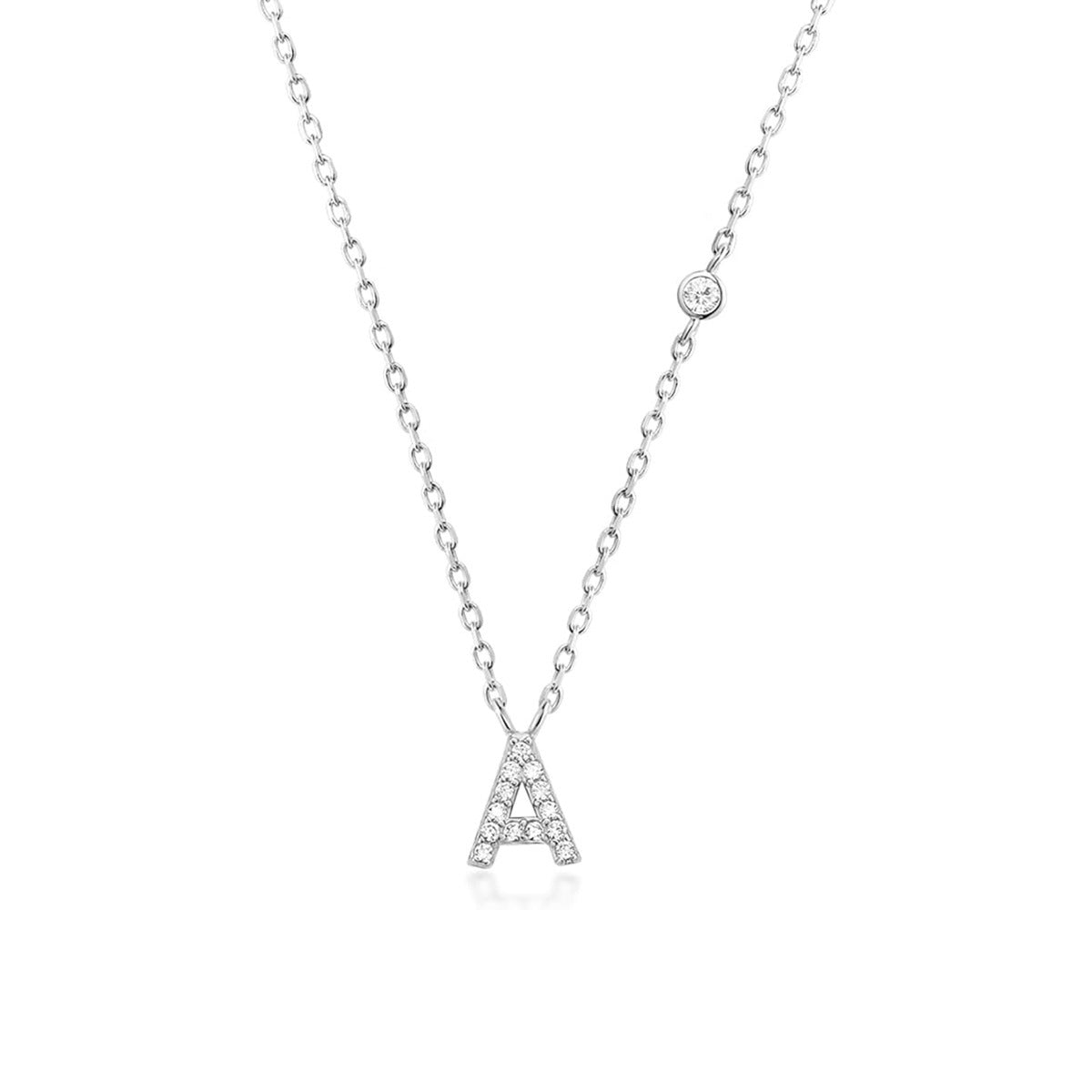 Fashion Jewelry Luxury Gold Color A-Z 26 Letters Necklace CZ Pendant For Women Cute Initials Name Necklace Fashion Party Wedd