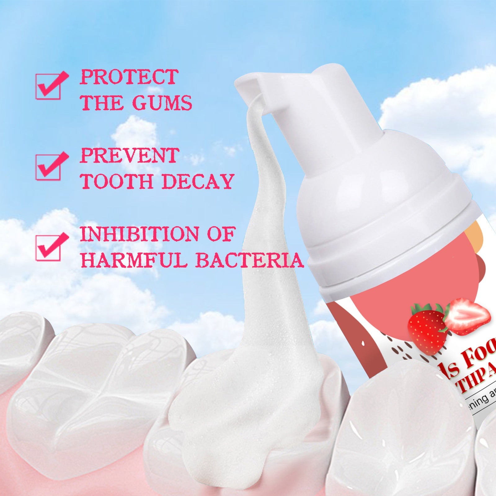 Children's Foam Tooth Cleaning Mousse Toothpaste cb302c4a c690 4e34 afd4 c742f76b83fa