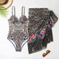 Women's Leopard Print Casual One-piece Swimsuit Mesh Long Dress cb4700ce c69f 49e3 ac0e 1f0d57ff0e3f