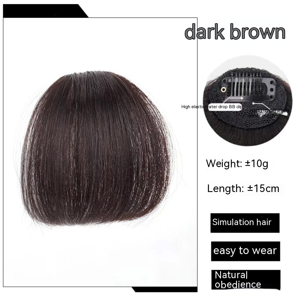 Natural Forehead Artificial Hair Straight Bangs Wig Set Seamless Invisible Wig Set cb4f7947 287e 4b6e 8b64 2c178be84b0c trans