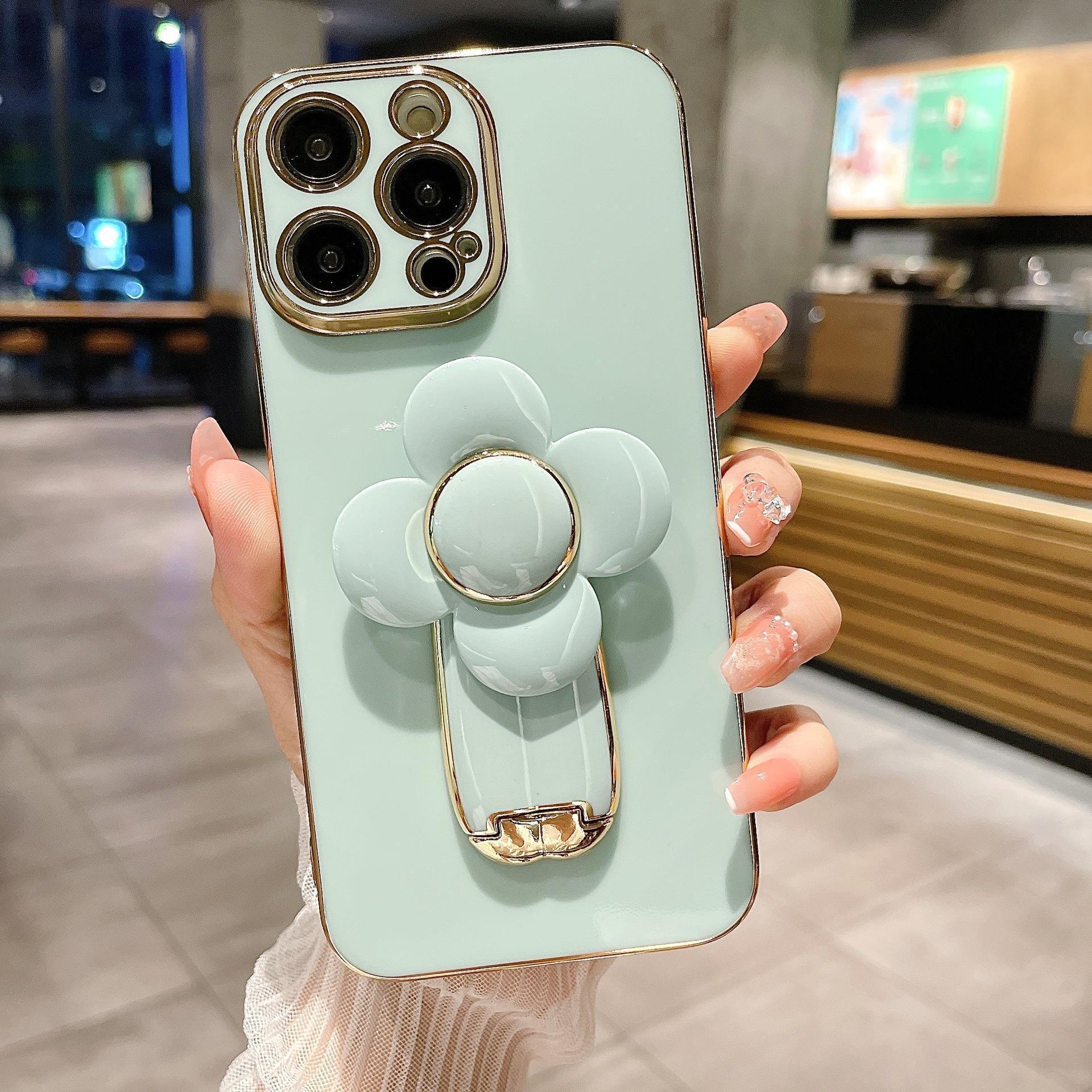 Electroplating Big Windmill Bracket All-inclusive Phone Case - 图片 8