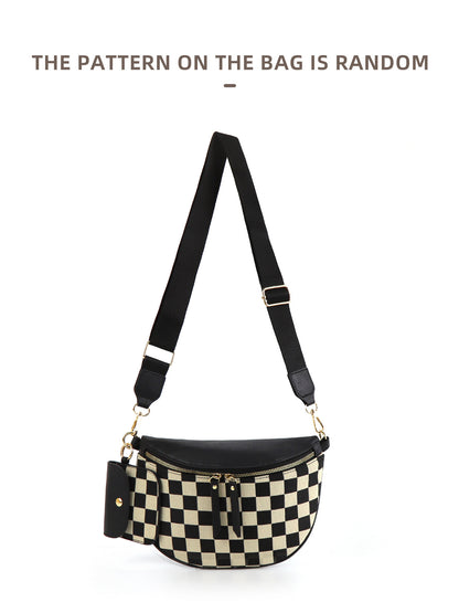 Plaid Waist Trendy All-match Messenger Bag