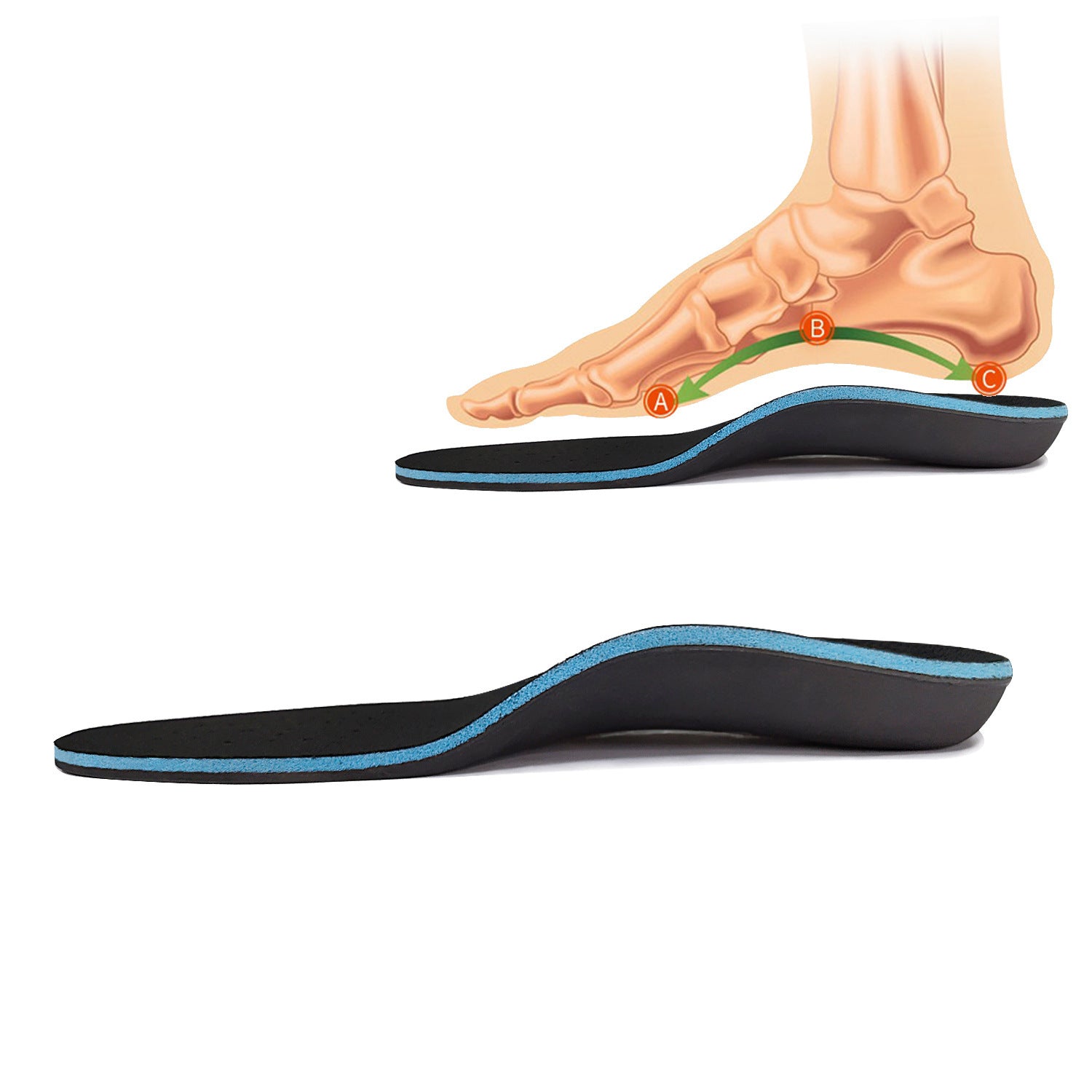 Black EVA Flat Foot Correction Insole cb86347b b3ef 43fa a9d0 6dec0f850b8e