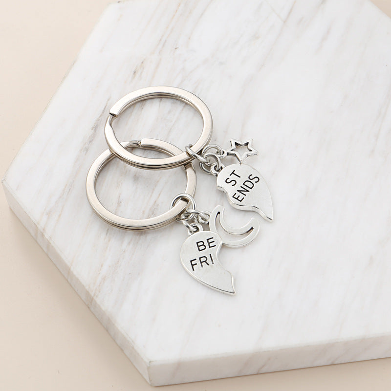 Crystal Love Puzzle Hollow Letters Accessories Geometric Simple Couple Keychain cb8dffcb 4197 44d2 80fd 20f97fd599a1