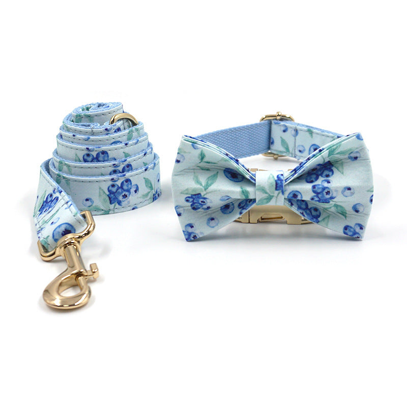 Cute Blueberry Print Pet Out Chest And Back Leash Set cb91380c 6f3e 46c0 bef5 fbe6c2b6b9fa
