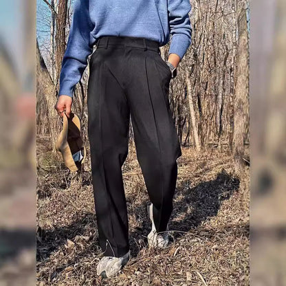 European Goods High Waist Suit Pants Male cbab319a eab4 4de3 be41 6ec24adea9cb