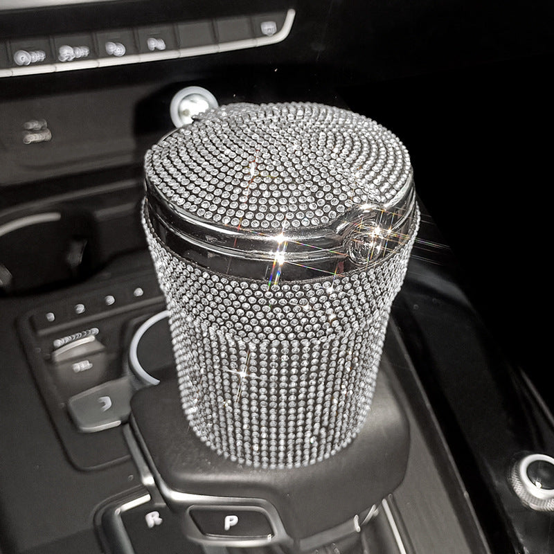 Creative Covered Diamond Inlaid Car Ashtray cbee404d 07a7 412a 9759 1ed6bd48691f