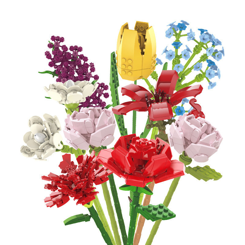 Block Flower Bouquet Flower Bonsai Rose Decoration cbf13c81 3d0f 44d2 ab01 b7caa6111f62
