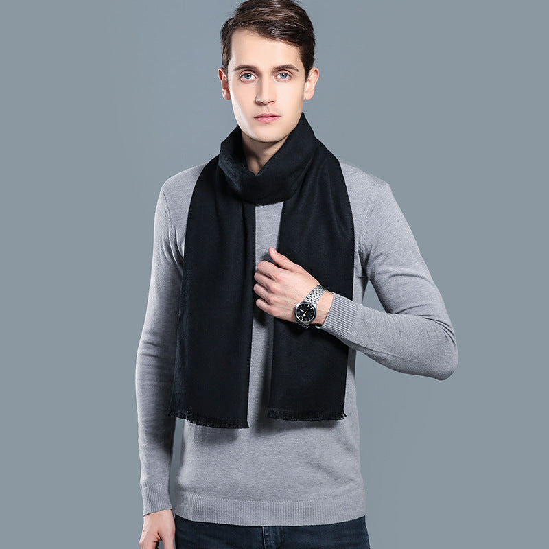 Simple Plaid Warm Keeping Artificial Cashmere Scarf cbf58546 945d 43c5 8c9f 83f0fa0cd423