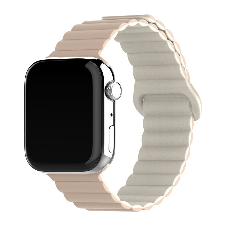 Two-color Silicone Magnetic Back Ring Buckle Watch Band cc1cf1af 89e3 426c 956c 8b830e83e3c8
