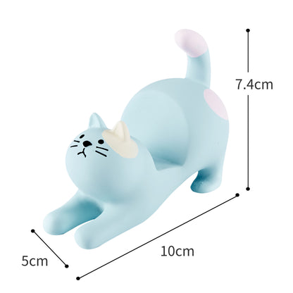 Grocery Cat Phone Holder Resin Craft Car Desktop Ornament - 图片 3