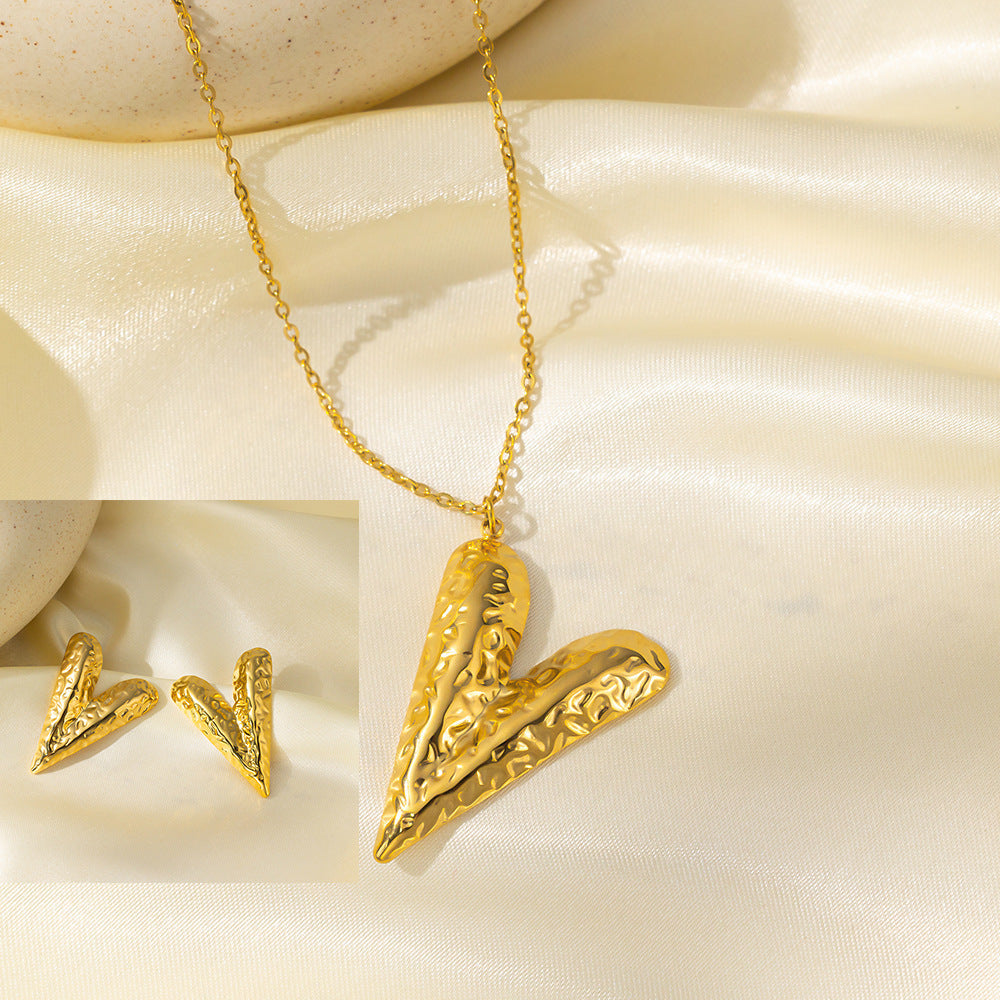 Stainless Steel Necklace Earrings Women's Jewelry Suit cc68f64a 28c5 4c46 ab8f eb00e79b8c63