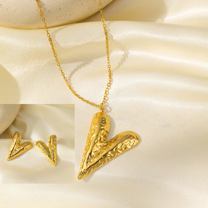 Stainless Steel Necklace Earrings Women's Jewelry Suit cc68f64a 28c5 4c46 ab8f eb00e79b8c63