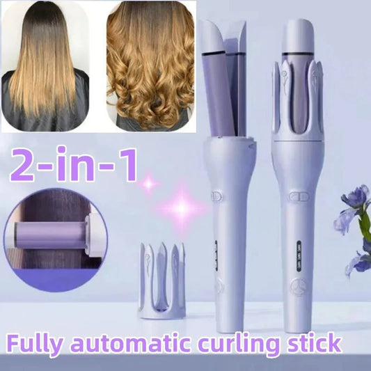 New 2 In 1 Automatic Hair Curler Straightener Negative Ion Electric Ceramic Fast Heating Rotating Magic Curler cc6d0592 d06c 