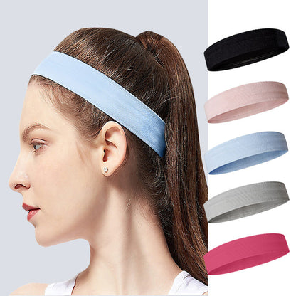 Non-slip Sports Antiperspirant Headband Nylon Monochromatic Headband Headwear cc77cb29 365b 4f3f 8bb0 40936291f265
