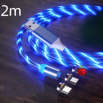 Magnetic Charging Cable Streamer Fast Charging Cable Lighting Micro USB Cable LED Magnet Charger Type-C Cable - 图片 17