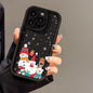 Cute Santa Claus Phone Case Frosted Advanced Christmas Pattern Case For Phone Shockproof Soft Silicone Phone Cover cc8430a1 b