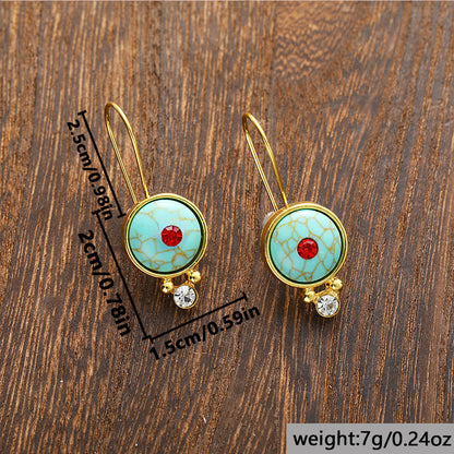 Creative Bohemian Turquoise Pendant Earrings cca87ca9 00a1 4d26 8fa6 cbfc2289287a