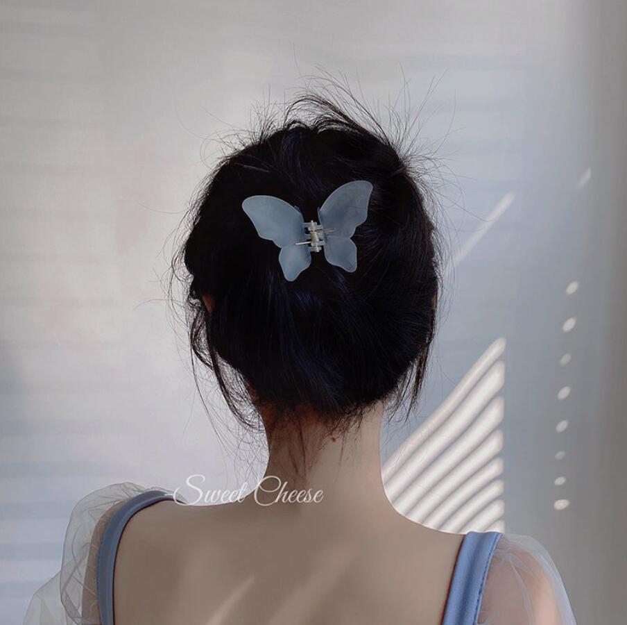 Korean Super Fairy Butterfly Hairpin Frosted Shark Headgear ccb7f45d c5f1 4025 afe0 113c2add1f75