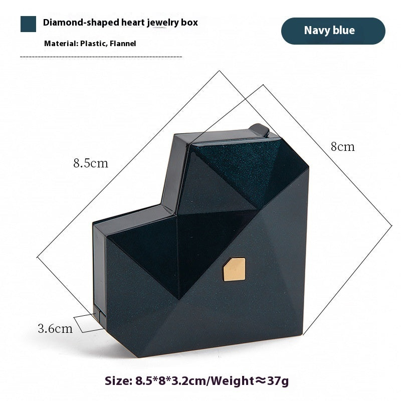 Simple Heart-shaped Diamond Surface Jewelry Storage Packaging Box ccd230db 4279 4920 b49c c654e46f33b4 trans