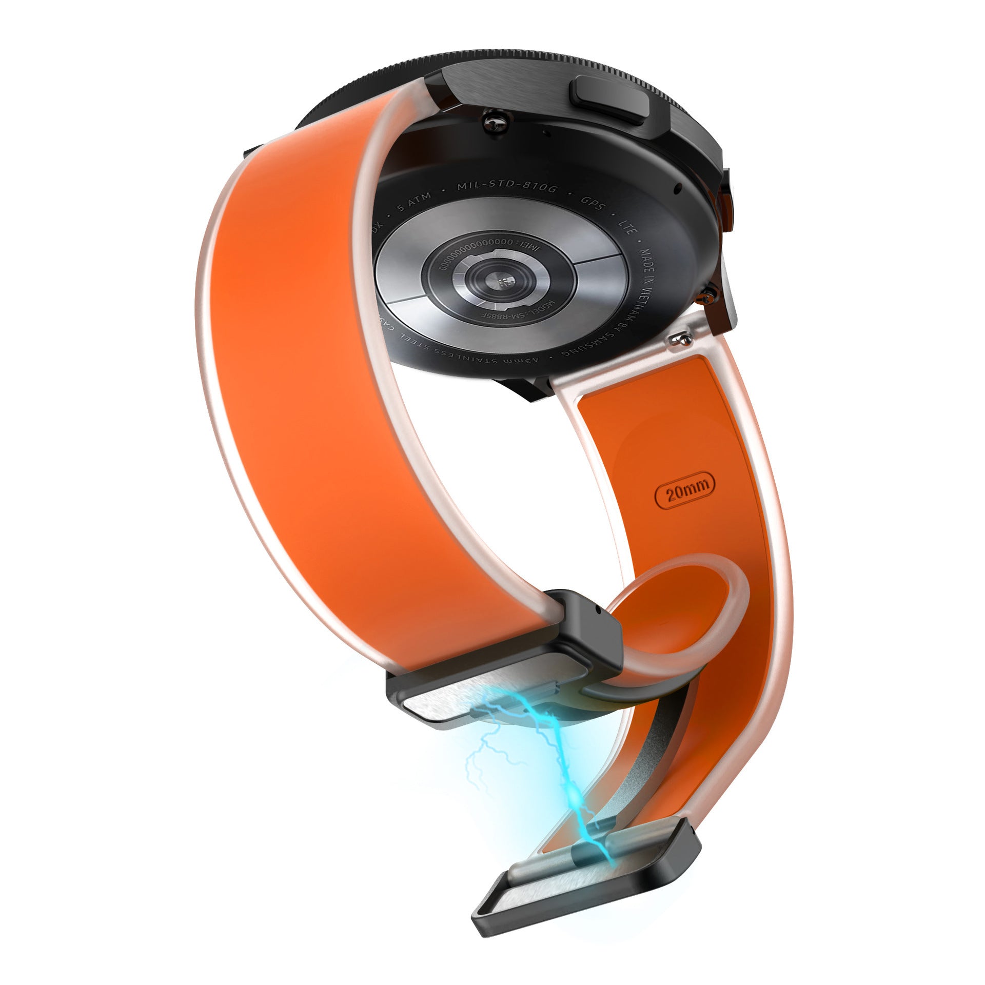 Universal Folding Magnetic Buckle Transparent Silicone Strap cce3e595 22e2 4f6d 8bb3 381c3bcac18c