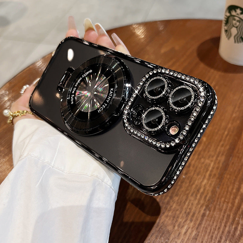 New Magnetic Bracket Rhinestone Frame Phone Case cce9eb01 aff4 4de7 890b 6689193a9560