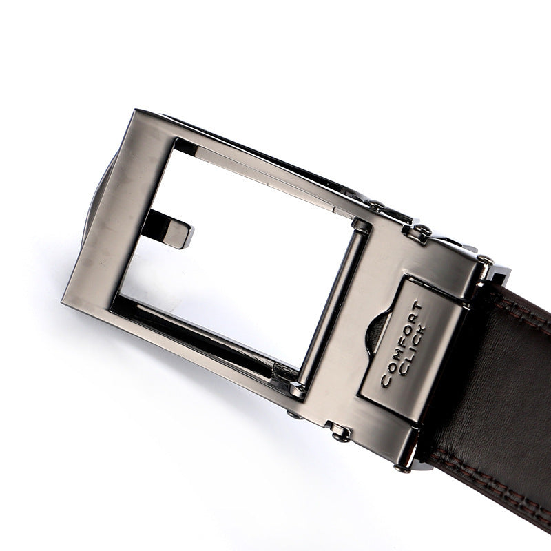 Two-layer Cowhide Fake Needle Automatic Buckle Men's Special Belt cd221240 5cc3 4d0d 981d e4bfb10963a8