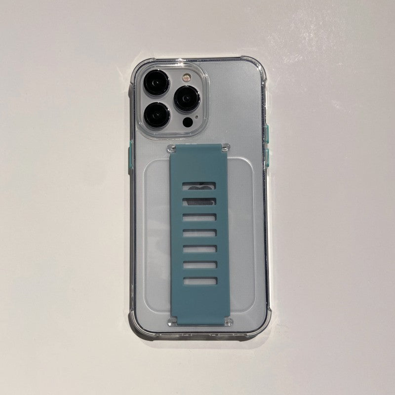 Transparent Case Wrist Strap Bracket Non-slip Phone Case - 图片 8