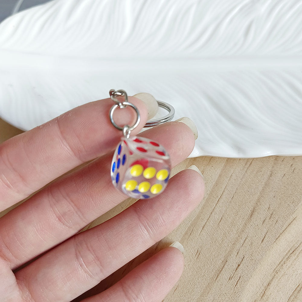Creative Small Size Dice Keychain DIY Bag Bag Charm cd3b02a9 6fc1 4e1c b2f3 d0e07962c537