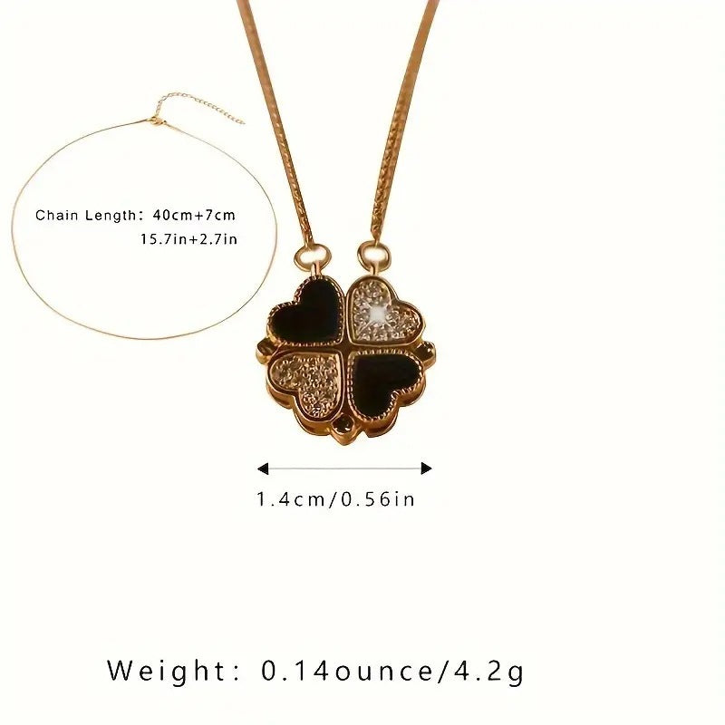 Four-Leaf Clover Pendant Necklace Temperament Entry Lux Niche Design cd6bfff1 90d5 414e bf55 55ad834f0e7f