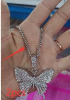 Rhinestone butterfly necklace cd77c60f 7089 4b50 9033 f3bc35649f2d
