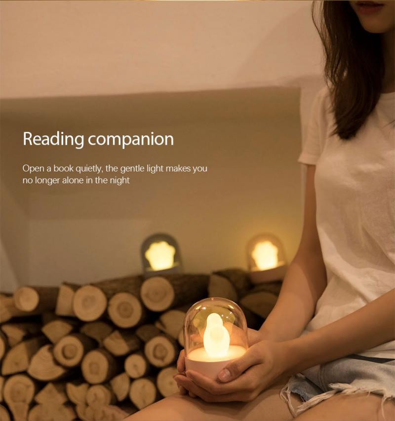 Exquisite Night Light Cat Paw Light USB Charging Music Box Warm Musical Lamp Cats Paw Lamp For Kids Children Gift Desktop Dec
