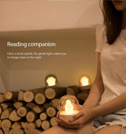 Exquisite Night Light Cat Paw Light USB Charging Music Box Warm Musical Lamp Cats Paw Lamp For Kids Children Gift Desktop Dec
