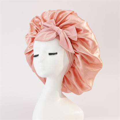 Satin Ribbon Round Bow Elastic Nightcap cd9eb5f9 ae16 47dd 9011 dc8177a01c05