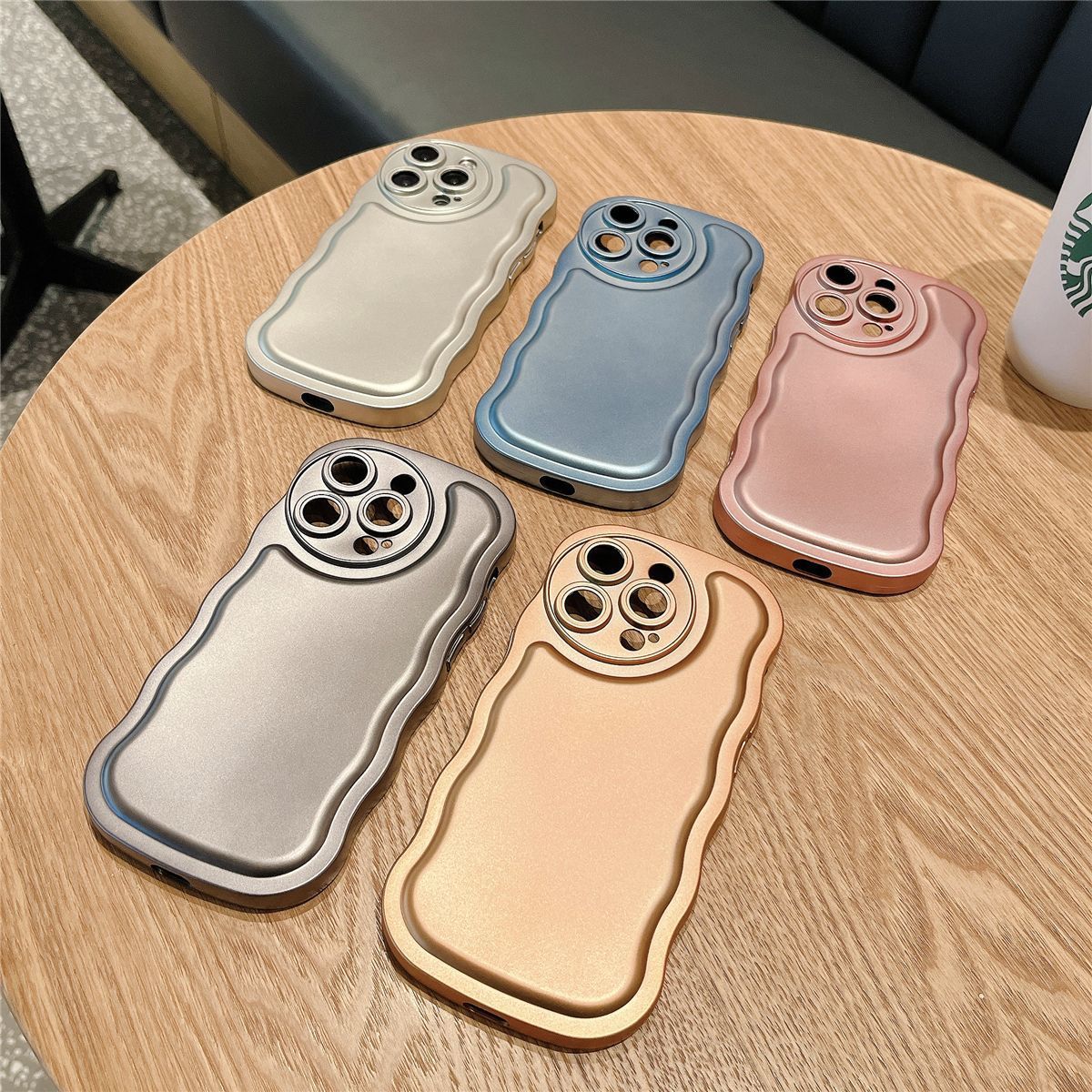 Wave Pattern Electroplating Solid Color Mobile Phone Case cdad45b0 fb9b 46ae 88dd 69a5c661ca6a