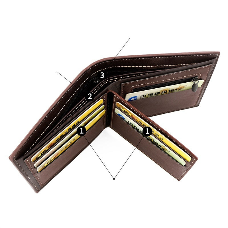 New Personalized Men's Short Wallet Fashion Silk Screen Wallet Men's Frosted Clutch Wallet cdadce44 0fcb 41ac a48f bf8c65de8d
