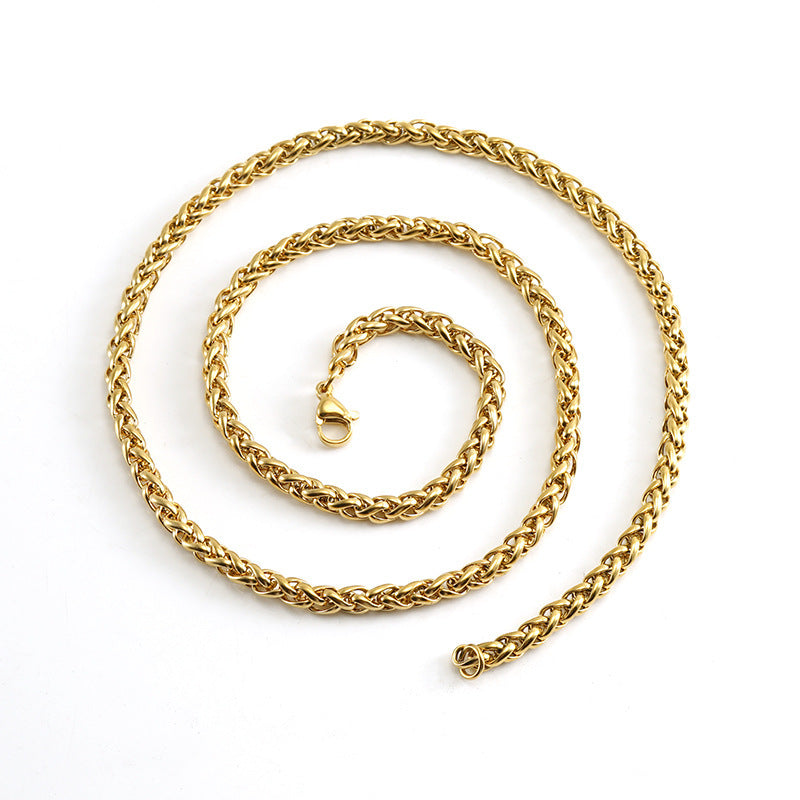 18K Gold Keel Chain Necklace Pendant Finished Chain Hip Hop - HD Wireless Product #8