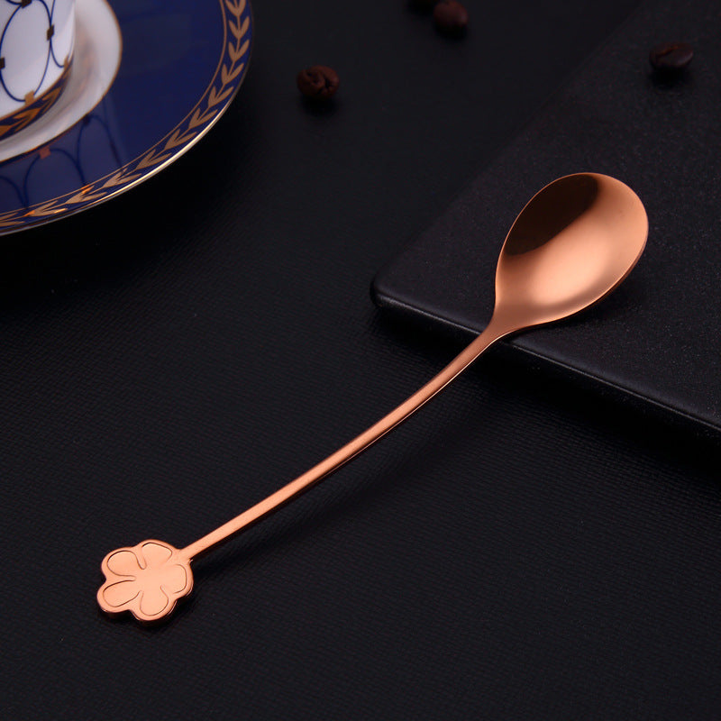 304 Stainless Steel Spoon Gold Plated Dessert Spoon Coffee Stir Spoon Stainless Steel Ice Bar Spoon - HD Wireless Product #9