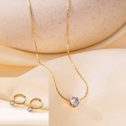 Stainless Steel Necklace Earrings Women's Jewelry Suit cdca7a6b 190f 4580 8c4e 0d371e8d4806
