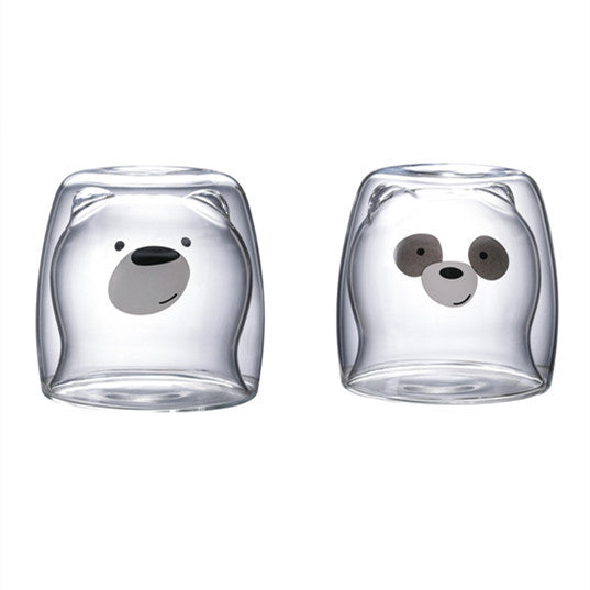 3D Double Layer Lovely Panda Cup Skull Wine Cup - HD Wireless Product #15