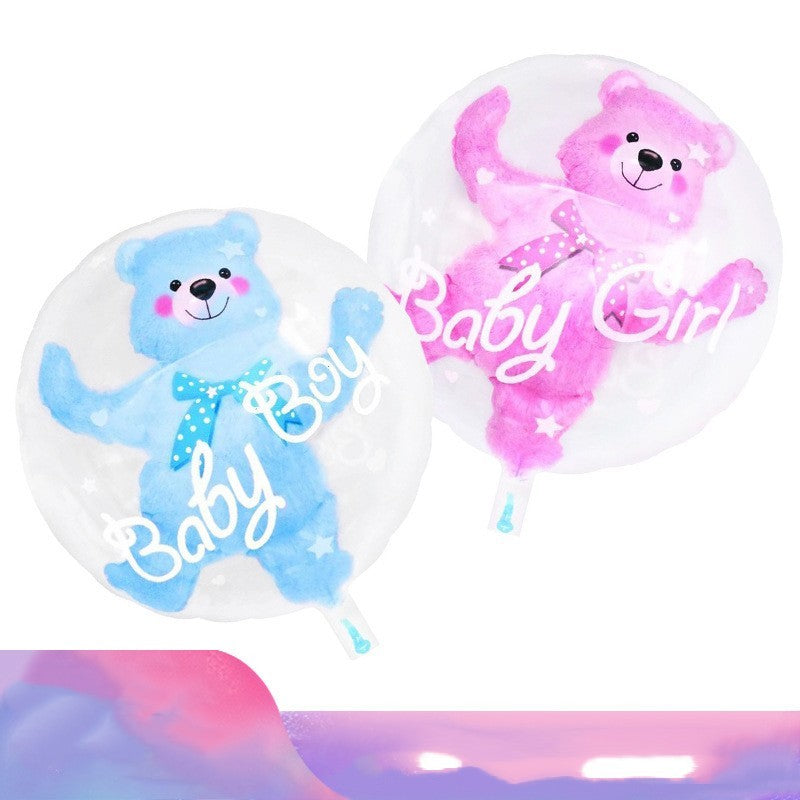 24-inch Transparent Bounce Ball Birthday Party Layout Supplies Balloon - HD Wireless Product #4