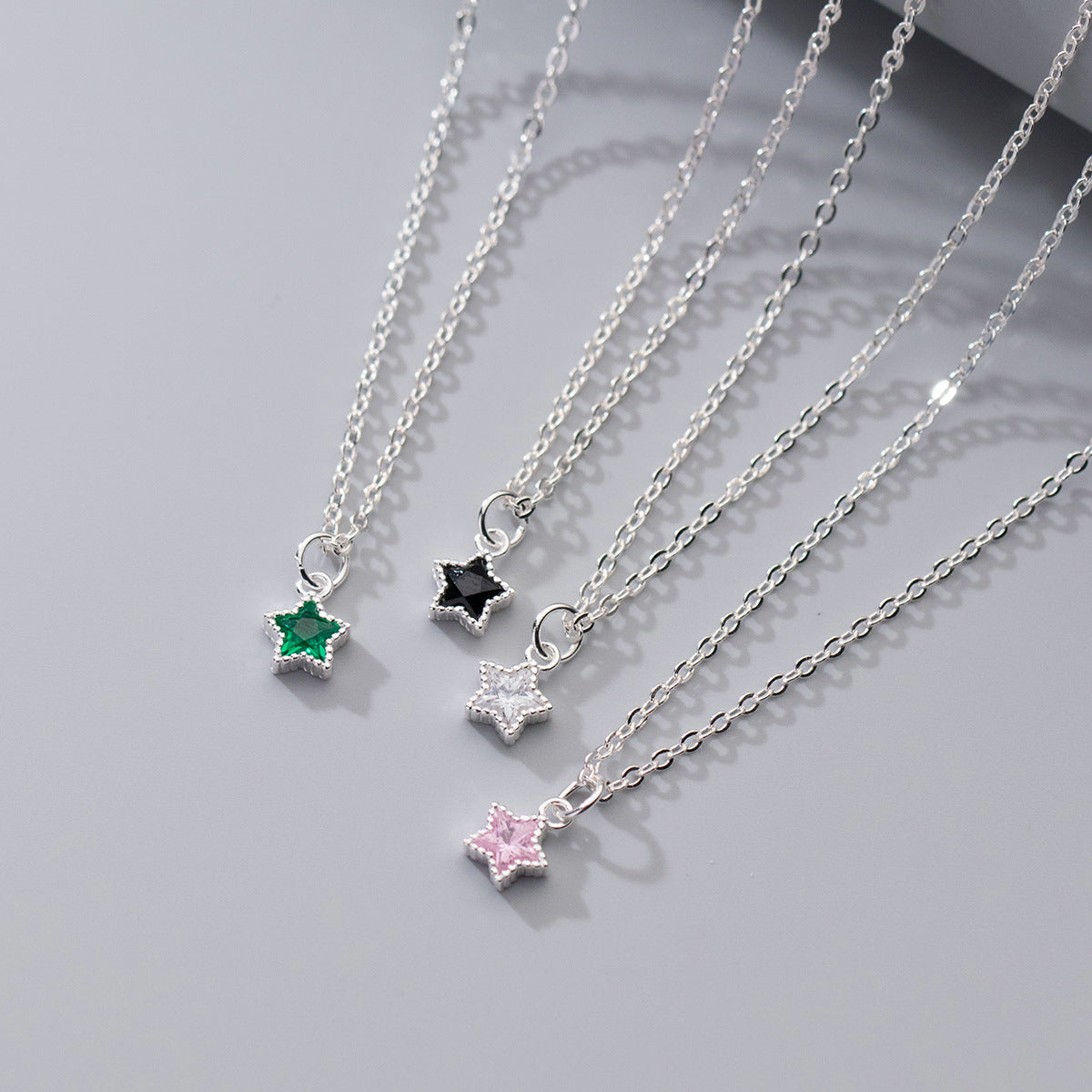S925 Sterling Silver Diamond Five-pointed Star Necklace Ins Style Design Temperament Neck Jewelry Women cde6b1b0 c62f 4591 a1