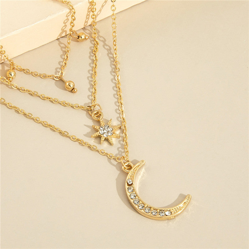 Personalized Fashion Small Round Beads And Tassel Pendant Six-pointed Star Moon cdeb2344 e4c1 41d3 8dde ba2f7b23ce6c