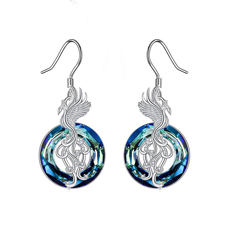 New Firebird Crystal Pendant Necklace Women's Colorful Phoenix Earrings cdf1ce40 22dc 4266 bc56 ead250f28819