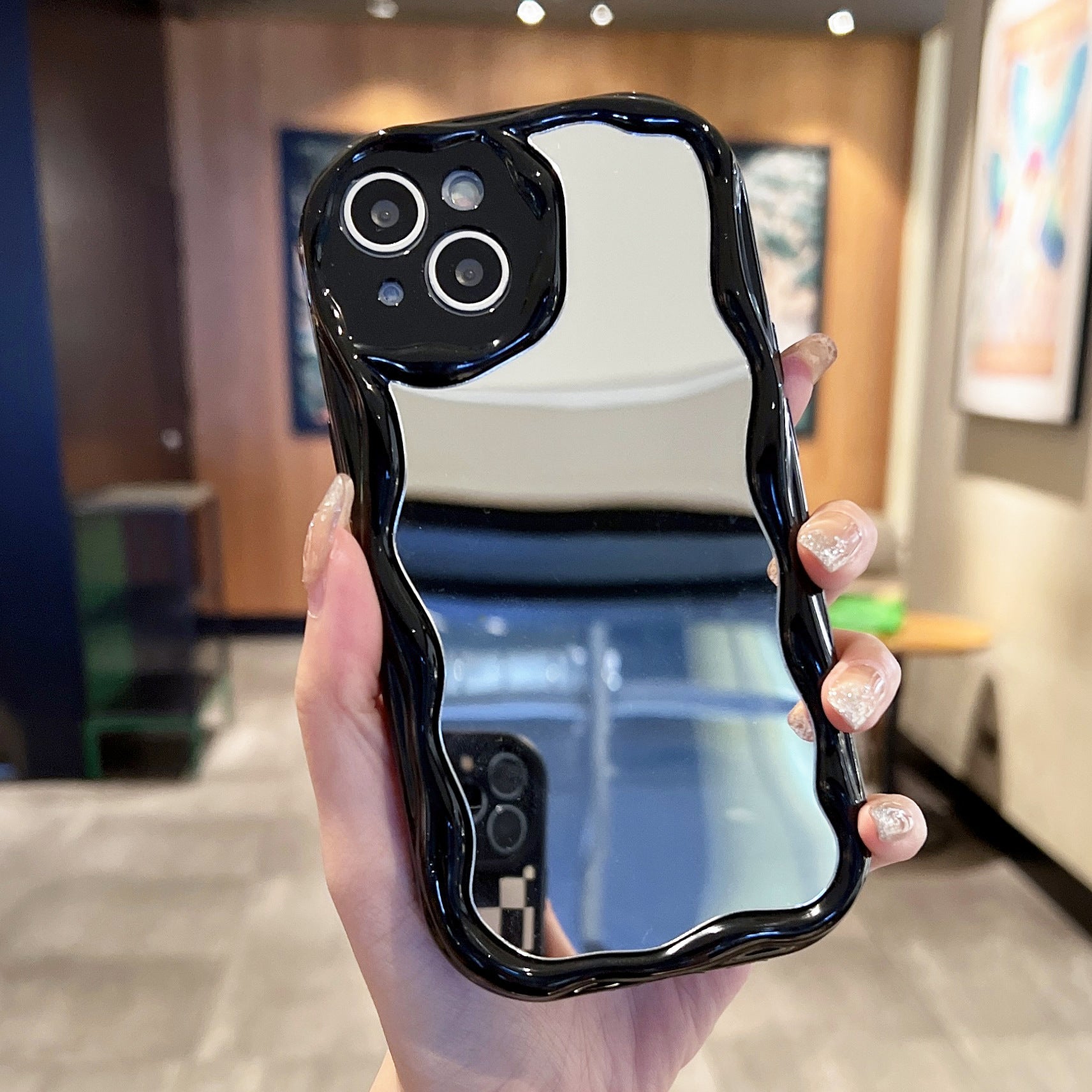 Cream Pattern Mirror Phone Case Drop-resistant Transparent Case cdf65dda 2260 410d b8ab f245ee83c54d