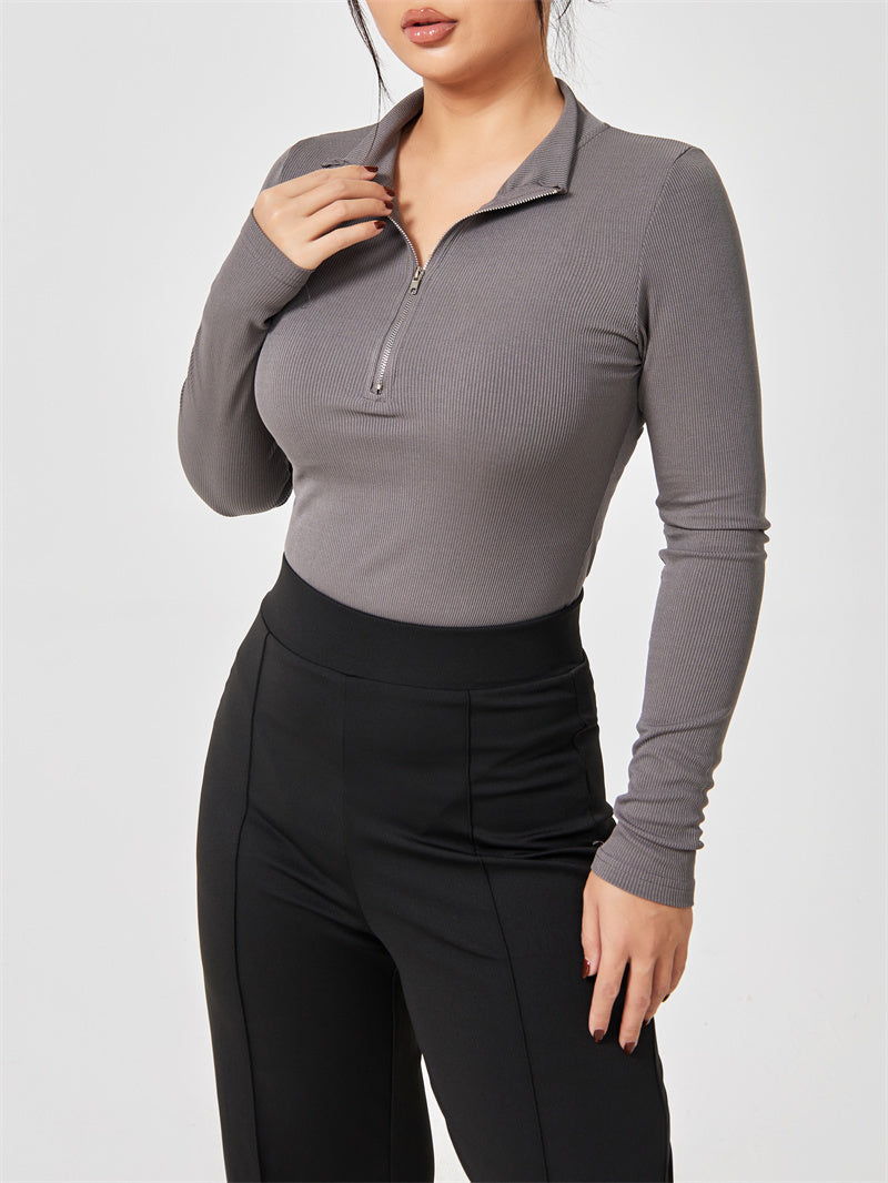 Fashion Long Sleeve Zipper Jumpsuit Seamless Slimming Shapewear For Women Romper ce16c142 15d9 4760 8fc0 ae3f8811446a