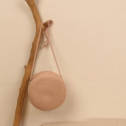 Solid Color Straw Phone Bag For Women ce3eb845 4809 43ea a772 0a7a69664f3b