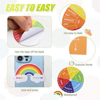 15-piece Decompression Stickers Anxiety Stripe Management Stickers Sensory Items Fingertip Stickers - 图片 3
