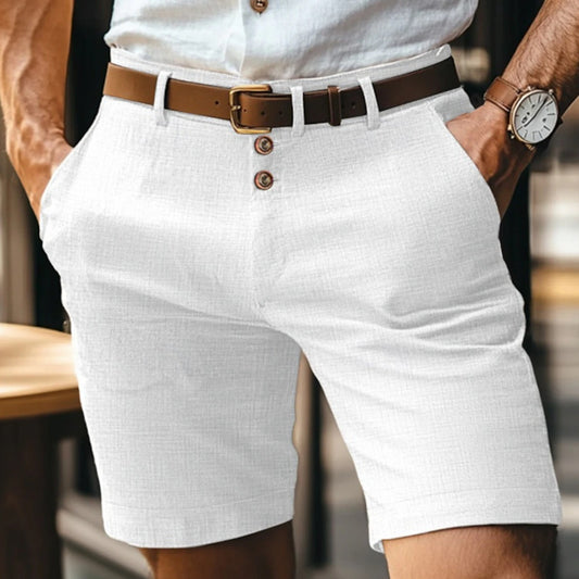 Men's Linen Summer Solid Color Buttons Casual Daily ce567d8f 774e 4a66 b7d8 294e15d03f8c